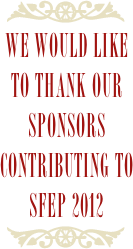 ￼
We would like to thank our sponsors contributing to sfep 2012
￼